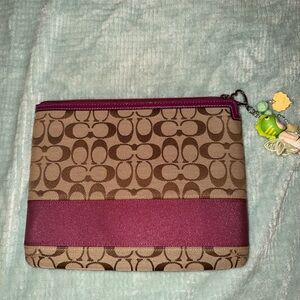 Coach Brown and Pink Travel Bag NWOT